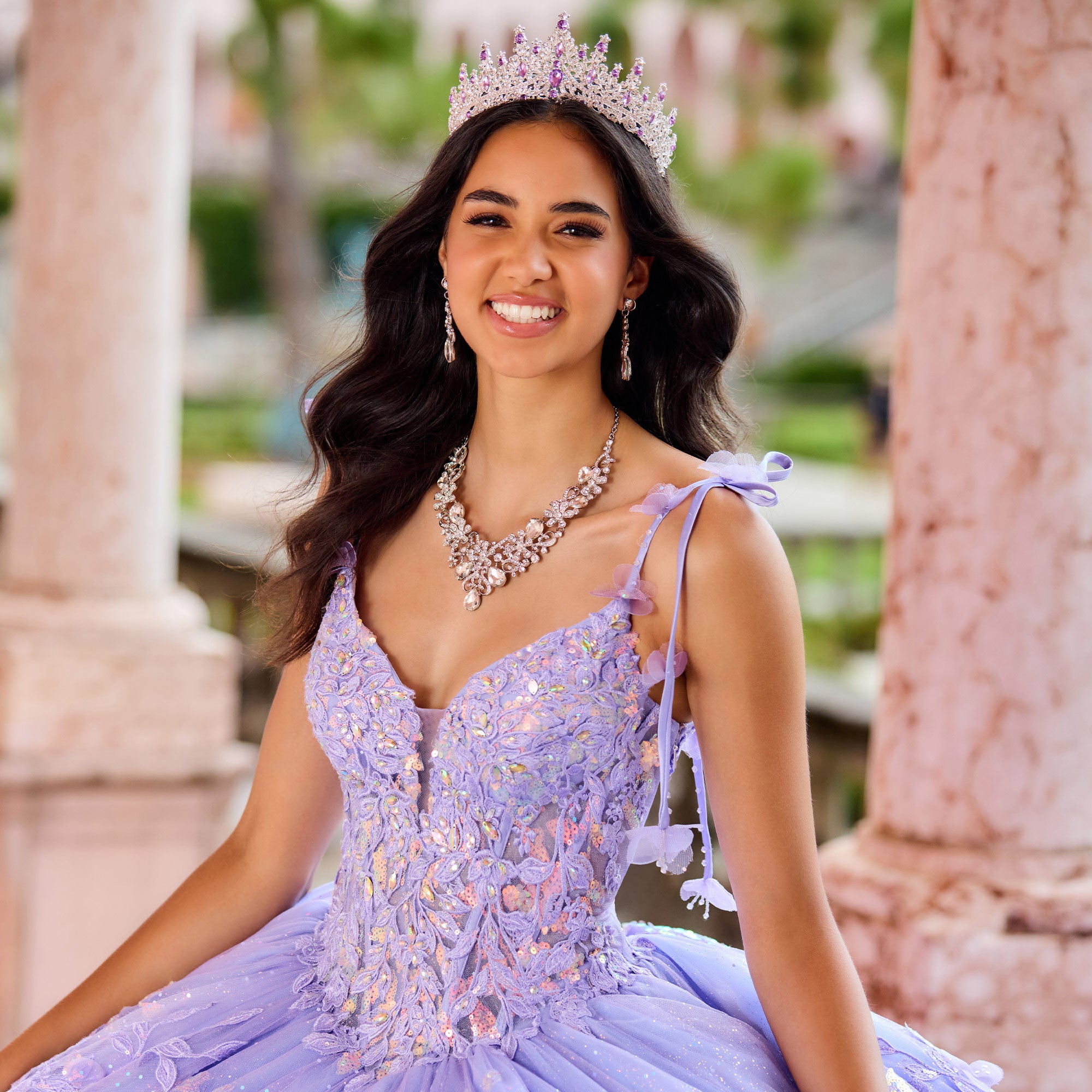 Princesa by Ariana Vara PR30157- Bow/Tie Straps Quince Gown