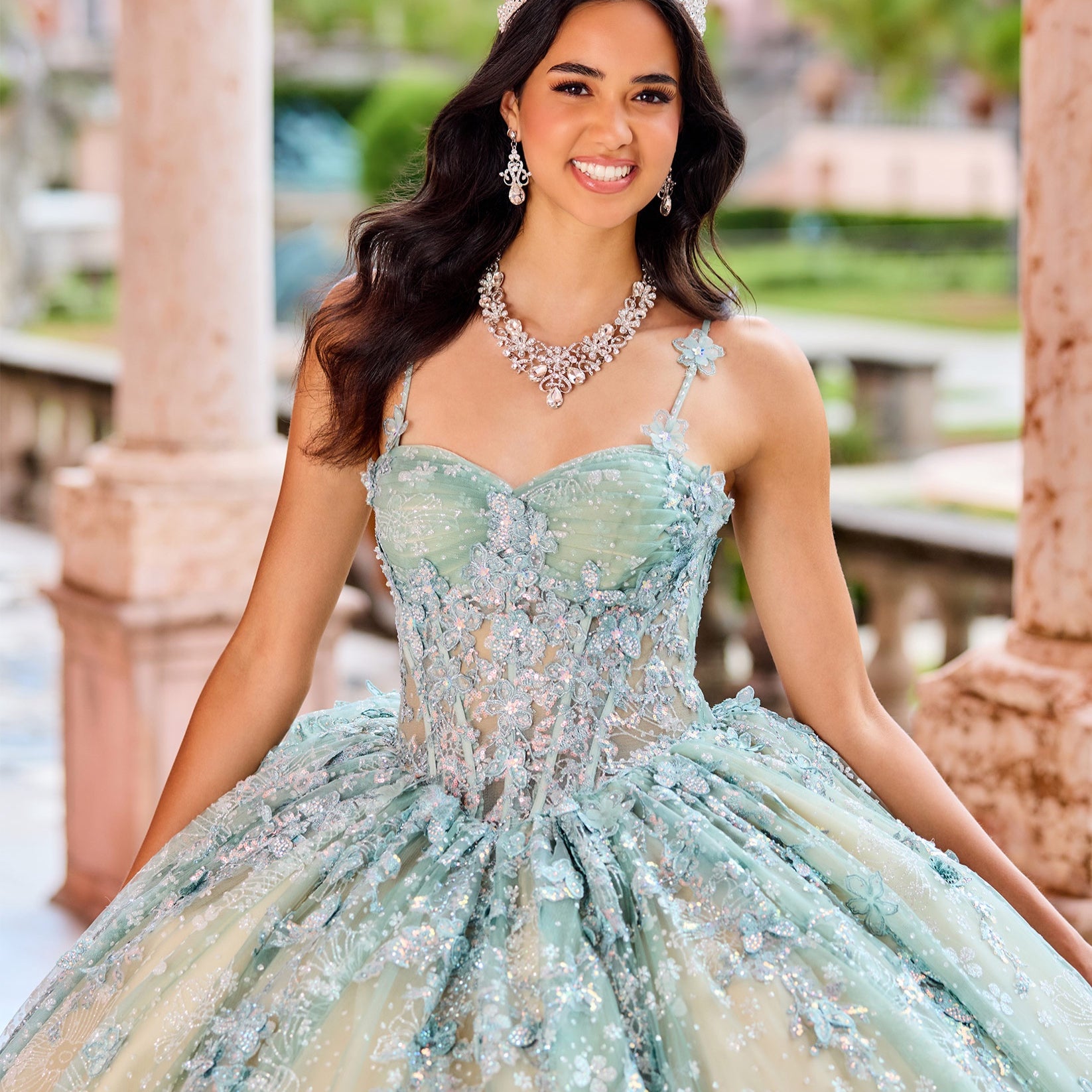 Princesa by Ariana Vara PR30158- Cape Sleeve Corset