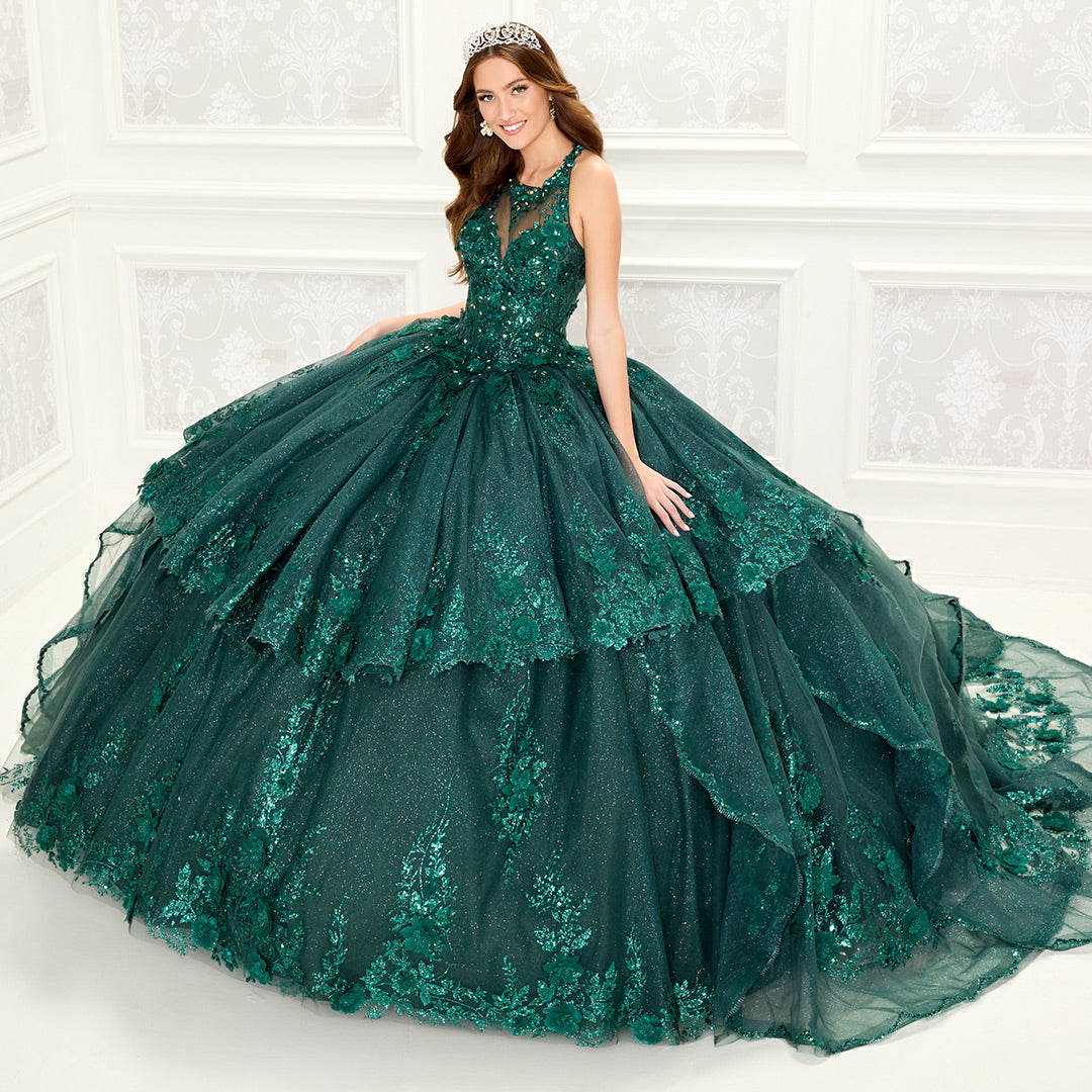 Princesa by Ariana Vara PR30082 - Floral Halter Ballgown