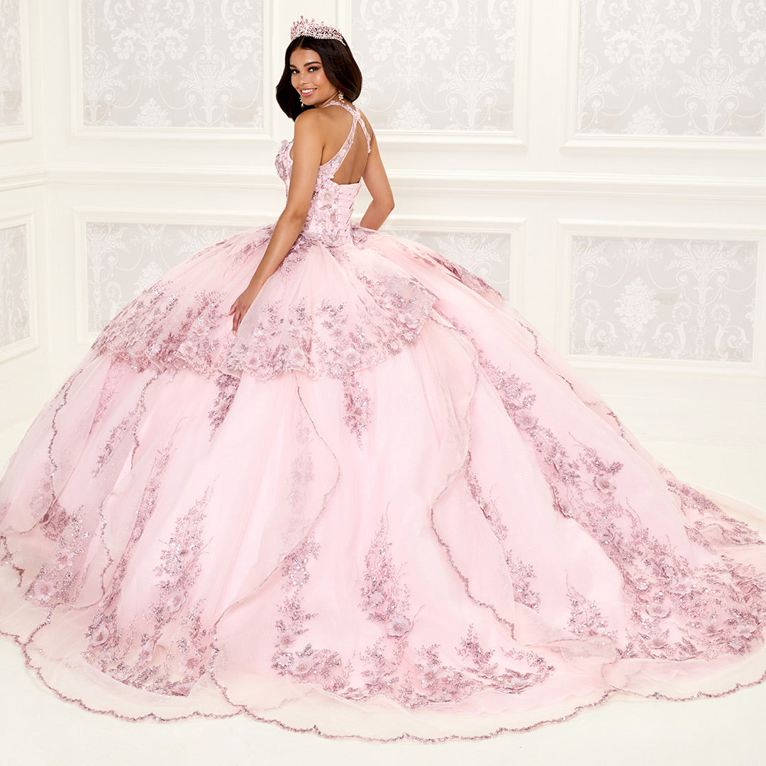 Princesa by Ariana Vara PR30082 - Floral Halter Ballgown