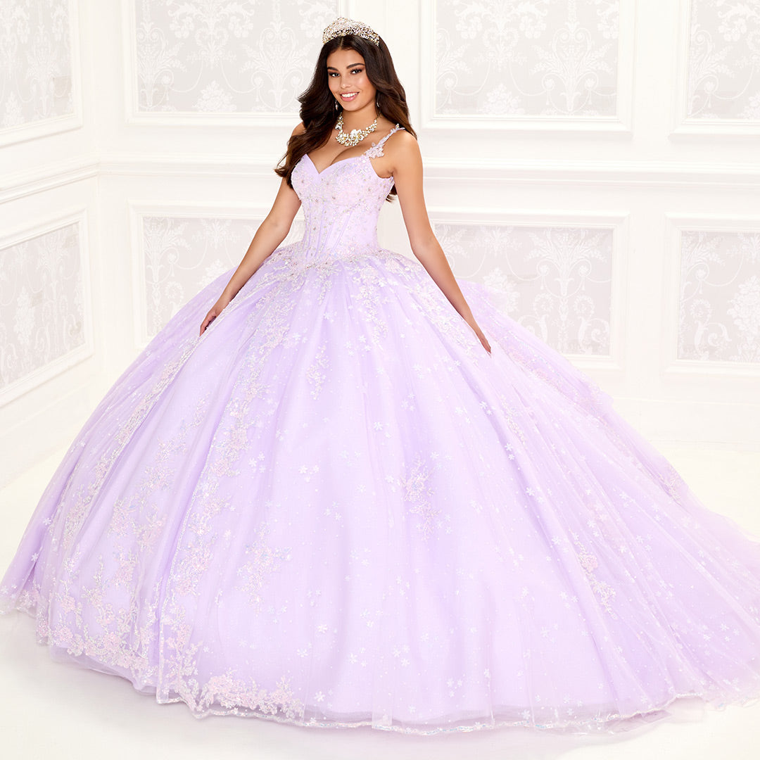 Princesa by Ariana Vara PR30087 - V-Neck Tiered Back Ballgown