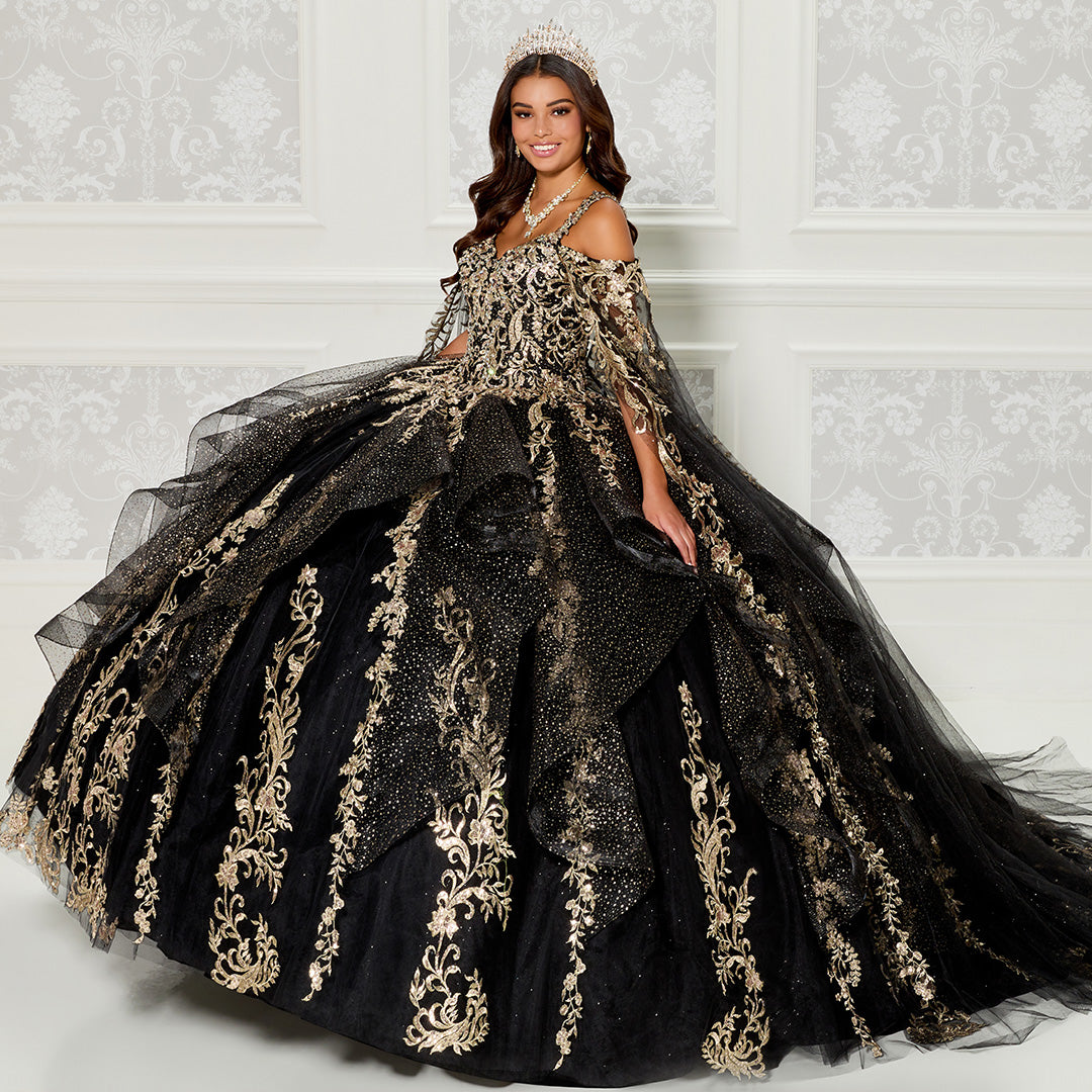 Princesa by Ariana Vara PR30117 - Off Shoulder Gilded Ballgown