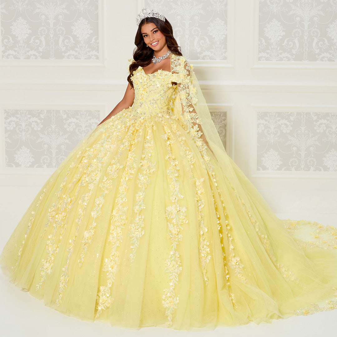 Princesa by Ariana Vara PR30120 - Off Shoulder Floral Tulle Ballgown