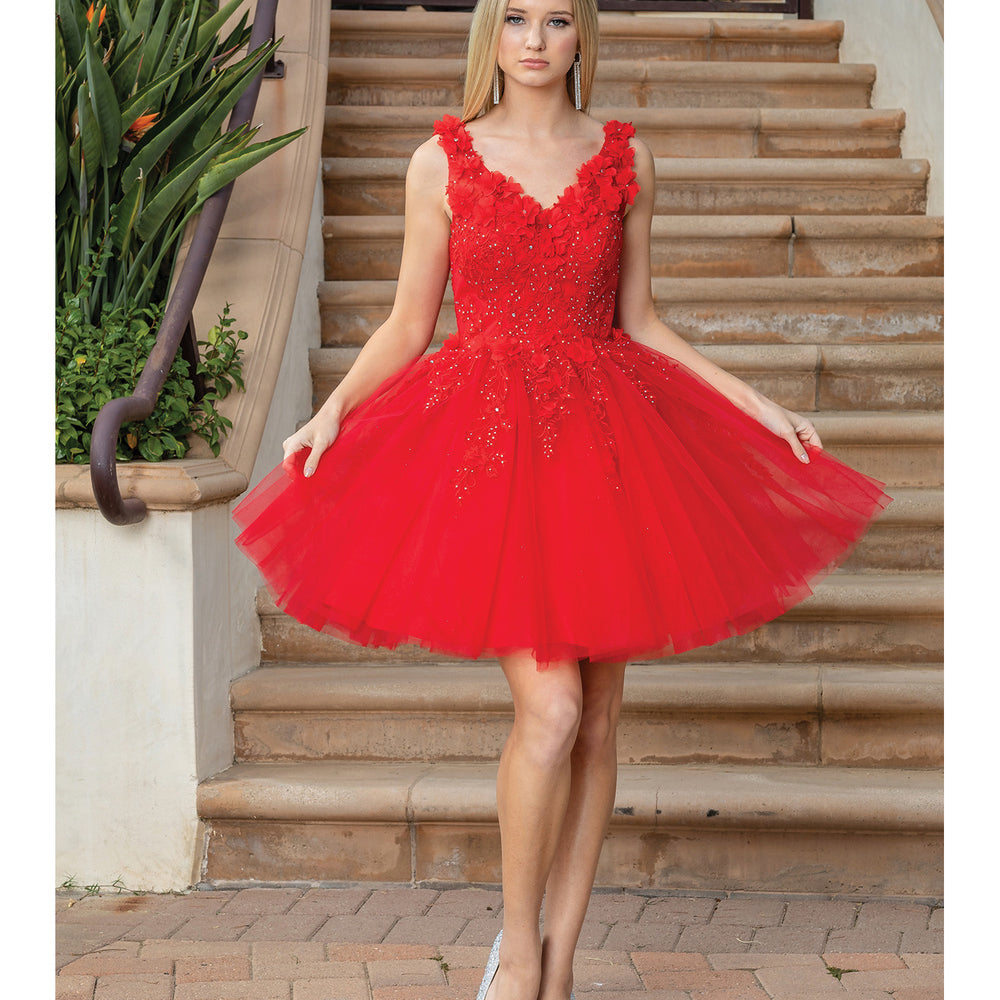 Middle School Cute Semi Formal Red Dresses For 8th Grade Dance Feather-Embellished Ornate Cocktail Dress Middle School Cute Semi Formal Red Dresses For 8th Grade Dance Feather-Embellished Ornate Cocktail Dress