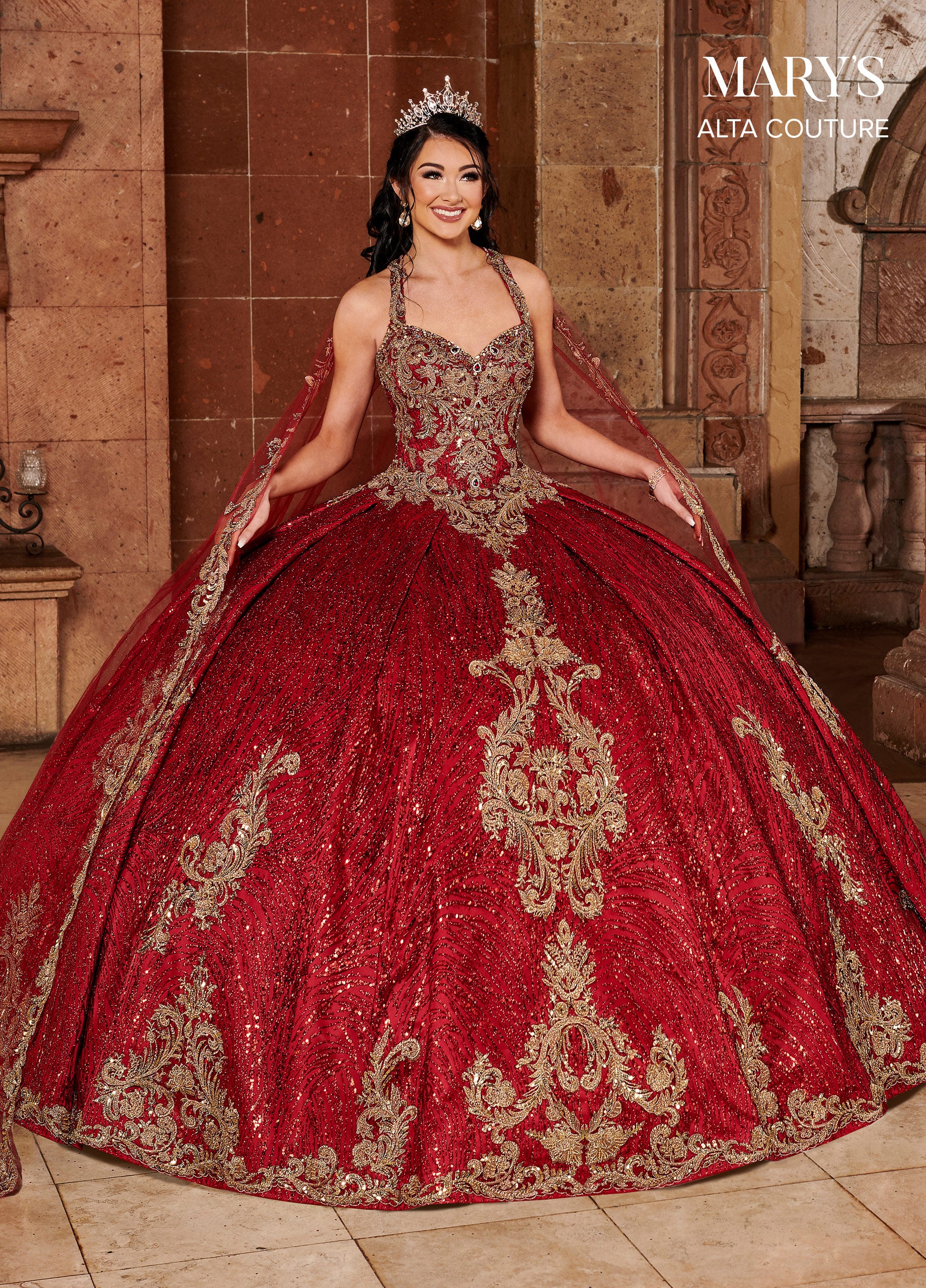 Burgundy Gold Quinceanera Dresses Red And Gold Quince Dress With